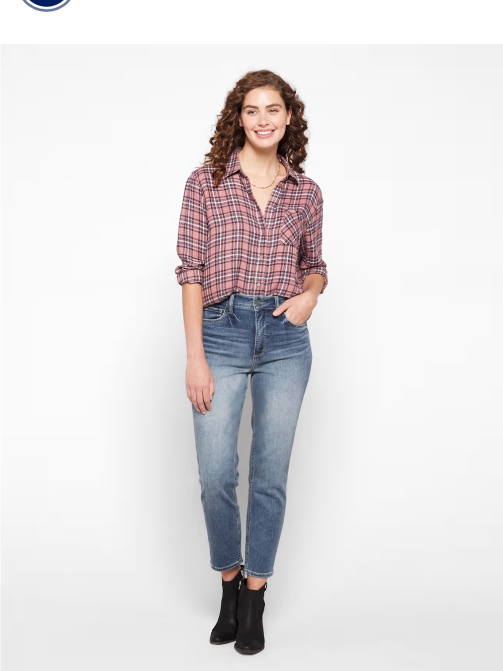 Kut from the Kloth Naomi Fab AB Girlfriend Straight Leg Jeans in Elation Blue